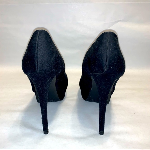Xhilaration black faux suede platform heels - Picture 5 of 14